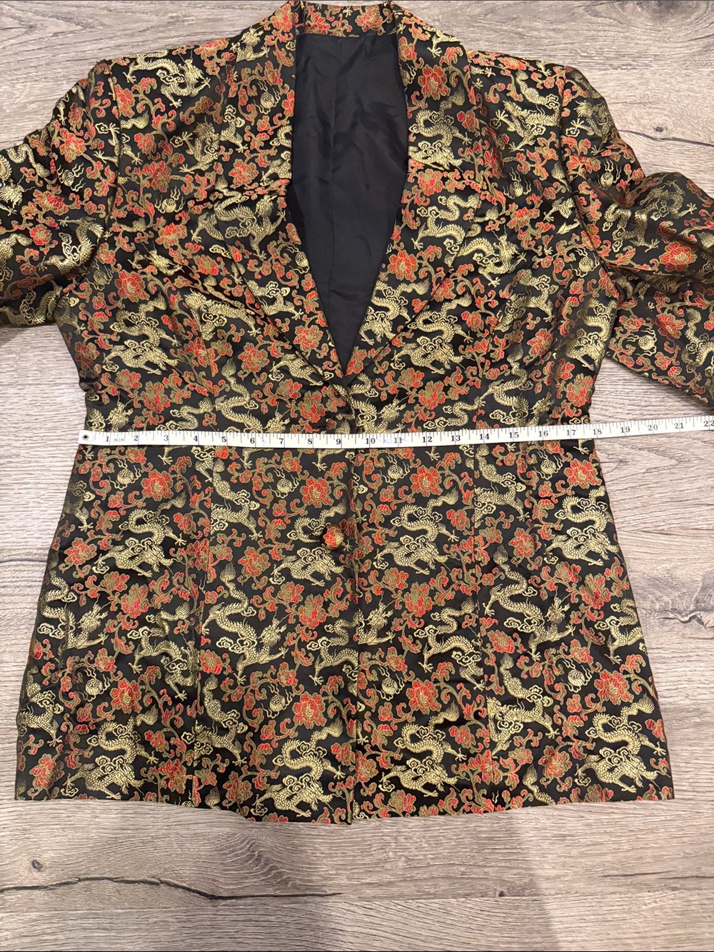 Women's Metallic Brocade Blazer in Gold & Black - Picture 10 of 12